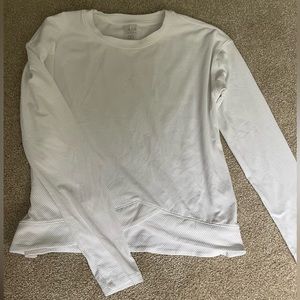 White Calia Long Sleeve Workout Top